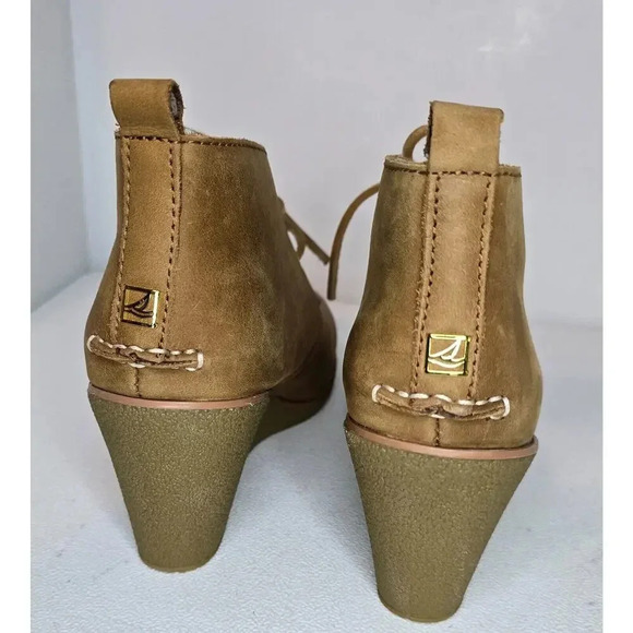 Sperry Women's Harlow Cognac Ankle Boot Nubuck Leather Size 6.5 B - Picture 8 of 9